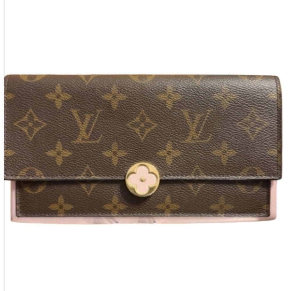Louis Vuitton Vintage RARE Rose Ballerine Flore Monogrammed Long Wallet …